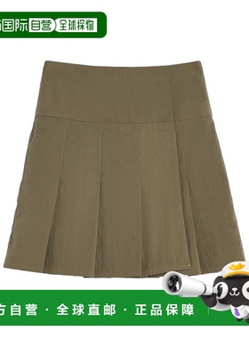 香港直邮OUR LEGACY 女士半身裙 W4254GS AW2025 军绿色百褶裙