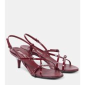 Miu 舒适时尚 缪缪 潮奢 red红色 女士 漆皮凉鞋