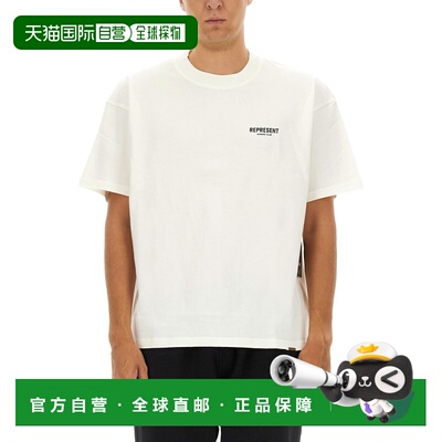 1h可退 香港直邮Represent 男士 带LogoT恤 OCM41114072 white白