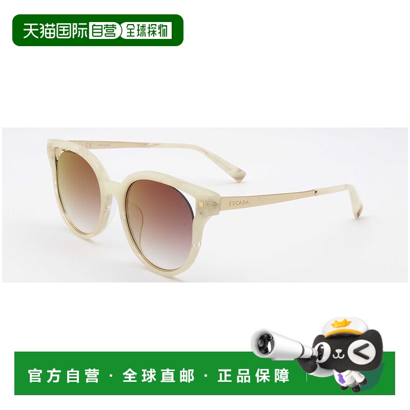 自营 Escada女式51毫米米色太阳镜-珍珠米色条纹 美国奥莱直发