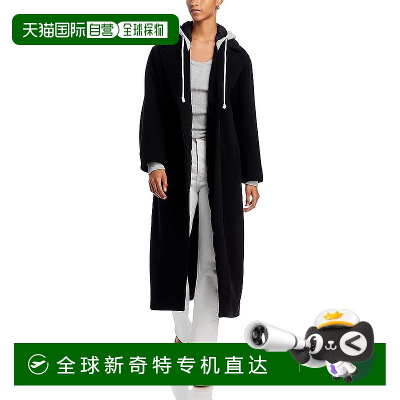自营cinq a septCinq à Sept 女士 Vander 外套，黑色/混纺灰色