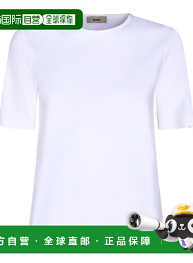 1h可退 香港直邮Herno 女士 白色棉质T恤 JG000258D52063
