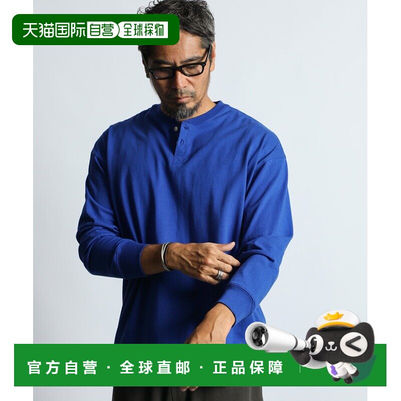 1h可退 日本直邮DUFFER 男士 8盎司重磅亨利领长袖T恤 267170 CT0图片