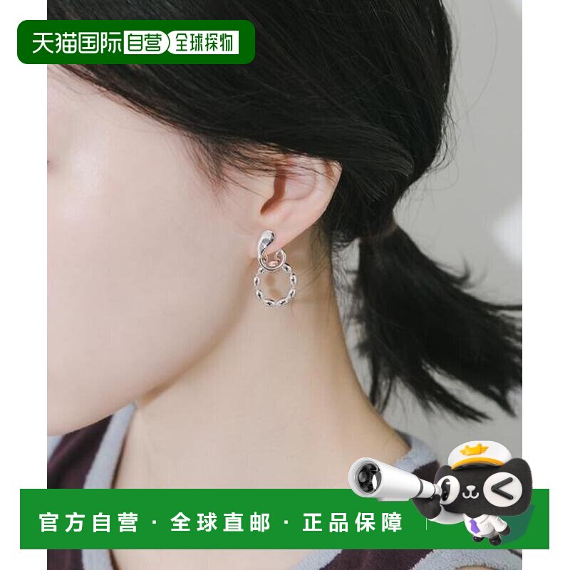 日本直邮官方授权 SMELLY 弧线圆形链条设计耳夹耳环