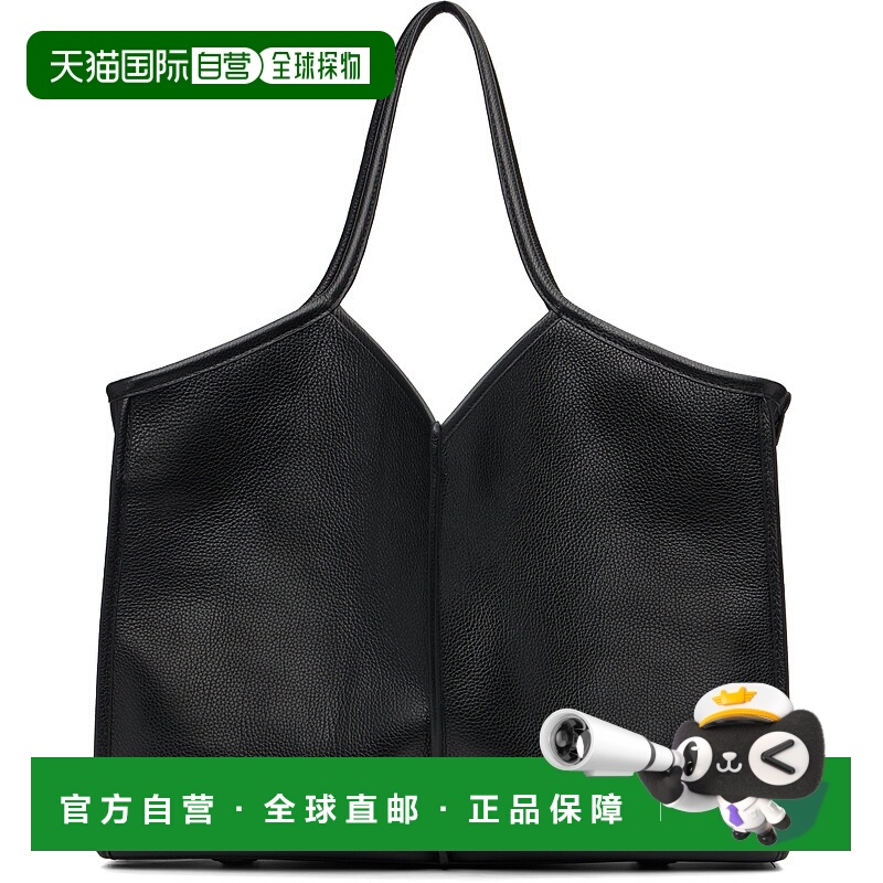 1h可退 香港直邮Hereu 男士 黑色中号 Calella Squared Grainy 托