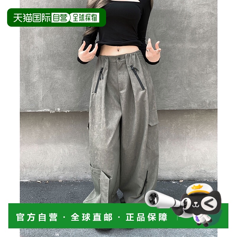 1h可退 日本直邮VEILA 女装 宽松多口袋拉链设计工装裤 vla3316