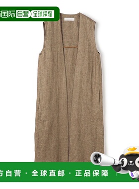 1h可退 日本直邮GALERIE VIE 女士金丝亮面麻料长款马甲 23075107