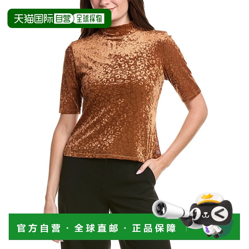 自营Vince Camuto天鹅绒上衣-棕褐色 美国奥莱直发