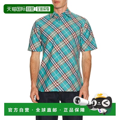 1h可退 香港直邮Burberry 巴宝莉 男士 Robert 格纹衬衫 8120427