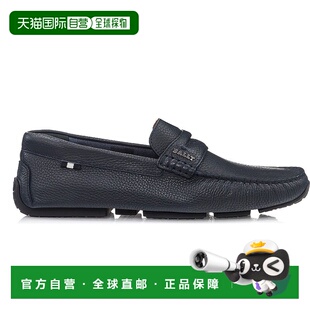 自营 Bally Pavel 6217578 Men's Navy Bovine Printed Leather D