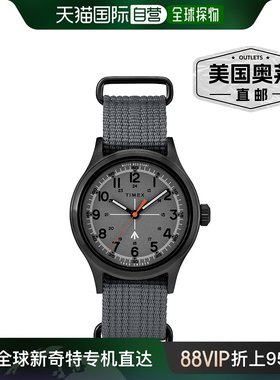 Timex 男式 40 毫米织物手表 TW2R78700JR - 灰色 【美国奥莱】直