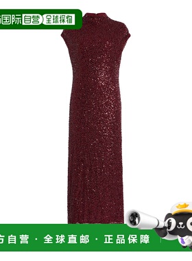 1h可退 香港直邮Simkhai 女士 Zaria 荡领珠片长款连衣裙长裙