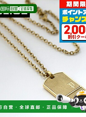 日本直邮Police 男士项链身份牌 GN0041002 金色配饰