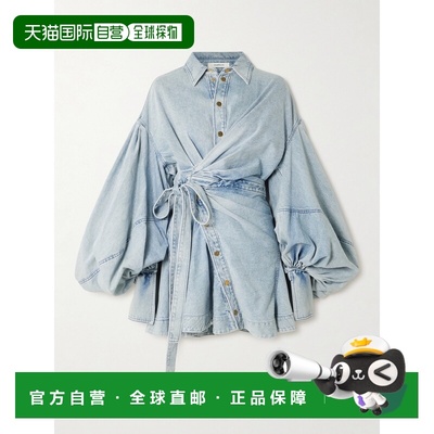 1h可退 香港直邮潮奢 ZIMMERMANN 女士 Rebellion 牛仔裹身迷你連