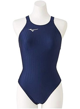 日本直邮Mizuno美津浓 泳装女士露背M FINA认证 藏青 N2MA0222