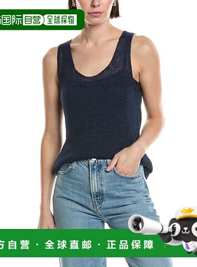 自营 Vince Beachy亚麻背心-蓝色 美国奥莱直发