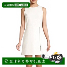 自营 alice + olivia白色朱莉拉链迷你连衣裙 美国奥莱直发
