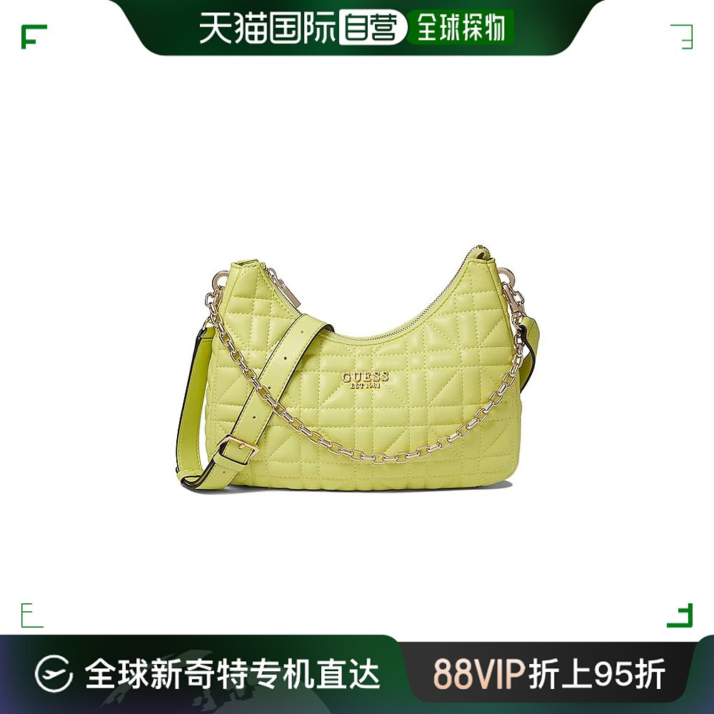 香港直邮潮奢 Guess盖尔斯女士 Assia Top Zip Shoulder Bag手