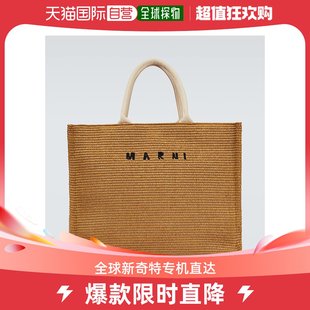 embroidered 托特包 raffia 男士 Logo Marni tote 香港直邮潮奢