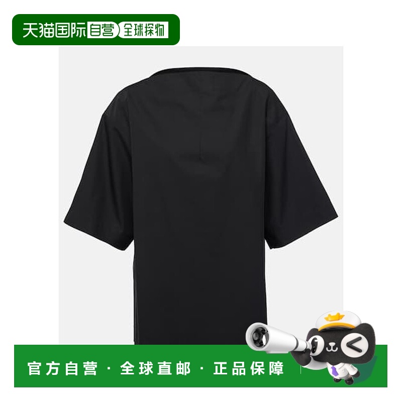 1h可退 香港直邮TOTÊME 女士 垂褶棉质上衣 black黑色 舒适时尚
