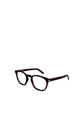 SAINT LAURENT 男士眼镜 SL28OPT007 AW2024 黑色 徽标平光镜