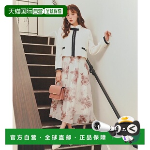 1h可退 日本直邮Swingle 女装 点描花卉印花褶皱A字裙 2007252230