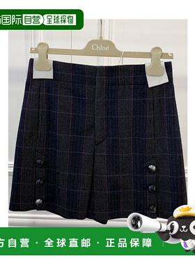 香港直邮CHLOÉ 女士短裤 C19WSH011694A9 AW2019 黑色 格纹短裤