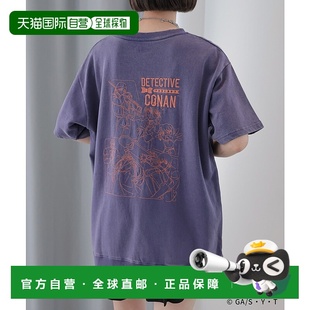 名侦探柯南联名宽松短绒T恤 女士 499387 日本直邮PAGEBOY 1h可退