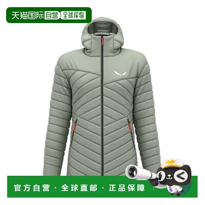 自营欧洲直邮SALEWA BRENTA男士阴影灰尼龙拉链羽绒服外套