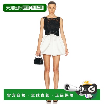 香港直邮Self-Portrait 女士 薄纱迷你连衣裙 SS25058SBW