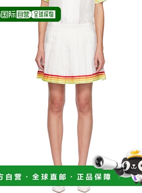 1h可退 香港直邮Casablanca 女士 白色 Mascot Pleated Silk Twil