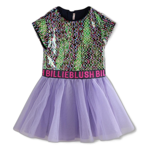 自营 billieblush多色亮片徽标连衣裙 - 多色 美国奥莱直发