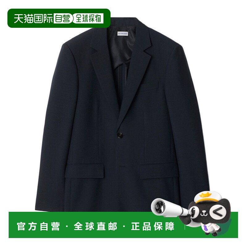 1h可退 香港直邮BURBERRY 男士夹克 81035021 SS2025 黑色 羊毛混