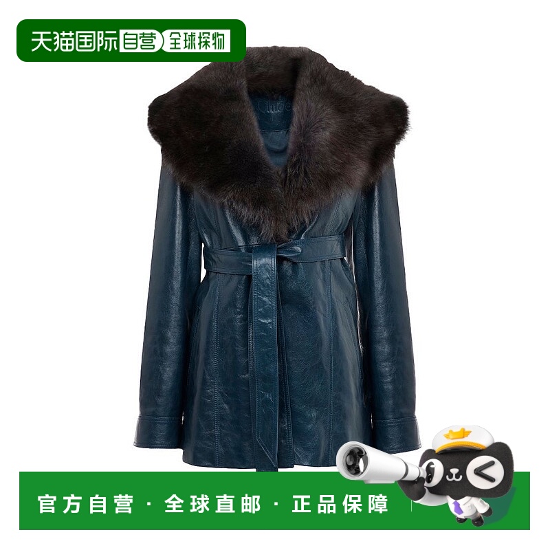 1h可退 香港直邮潮奢 Chloe 蔻依 女士 短款皮革大衣 CH25ACM3420