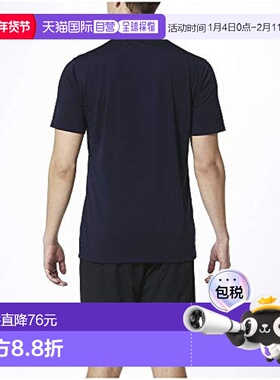 【日本直邮】美津浓Mizuno男士短袖运动T恤 吸汗速干32MA0023深蓝