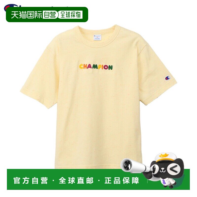 日本直邮Champion CK-B320 女童短袖T恤 休闲 燕麦色/蓝色/黄色图片