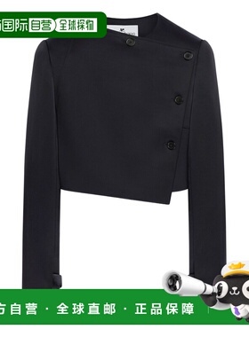 1h可退 香港直邮Courreges 女士 黑色夹克 425CVE138TA0007