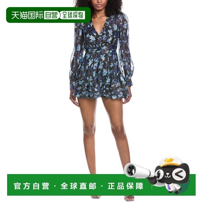 自营Ramy Brook Lizbeth Silk-Blend Mini Dress - blue 美国奥莱