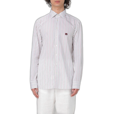1h可退 香港直邮潮奢 Etro 艾特罗 男士 徽标条纹衬衫 MRIB000299
