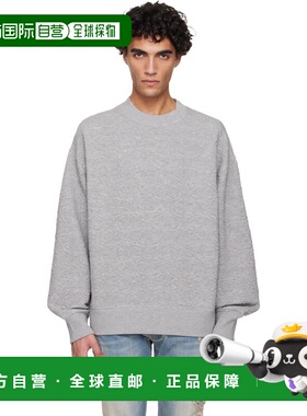 1h可退 香港直邮AMIRI 男士 灰色 MA Quad Oversized Crew 套头衫