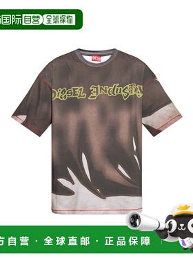 香港直邮DIESEL 男士T恤 TBOXTSHOWA212300BKBY7FMA AW2025上衣