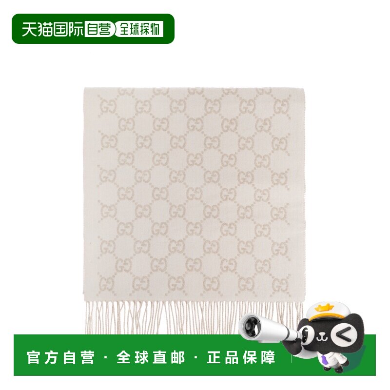 香港直邮GUCCI 女士围巾 8123173GAC09165 CO 白色 Cashmere GG s