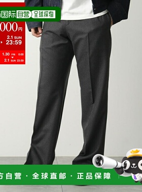 日本直邮CELINE 男士法兰绒条纹喇叭裤（RP05J772W.08CR）炭灰色