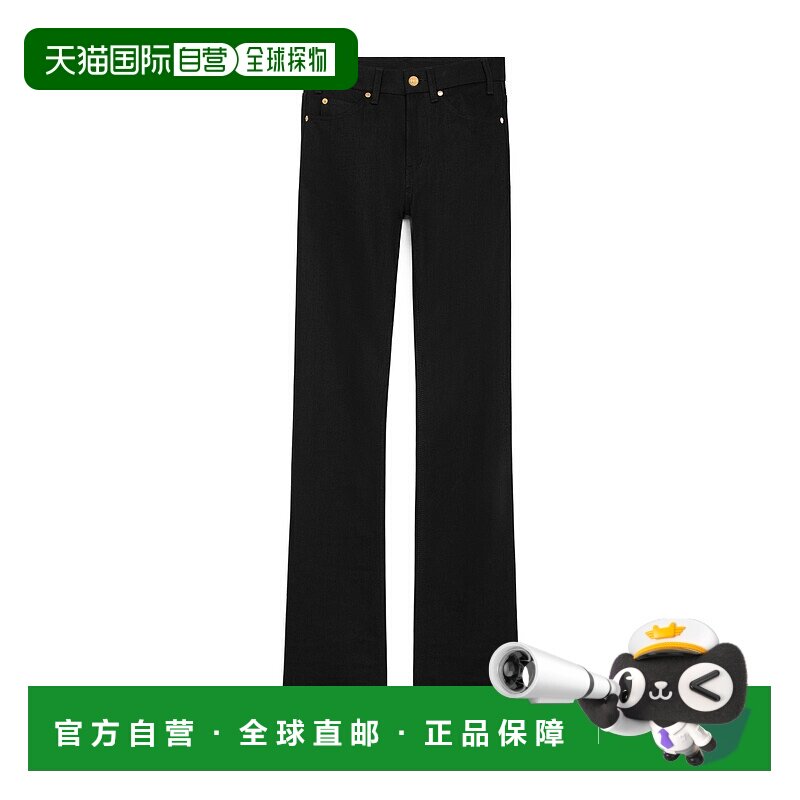 香港直邮CELINE 女士正装裤 2N83B0I4607IA SS2025 黑色 腰带环牛