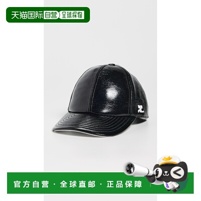 1h可退 香港直邮Courreges 女士 Reedition Vinyl 帽子 black黑色