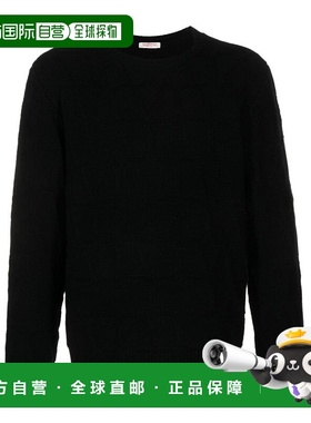 香港直邮VALENTINO 男士针织毛衣 VKC28W9WWMXM SS2024 黑色 嵌花