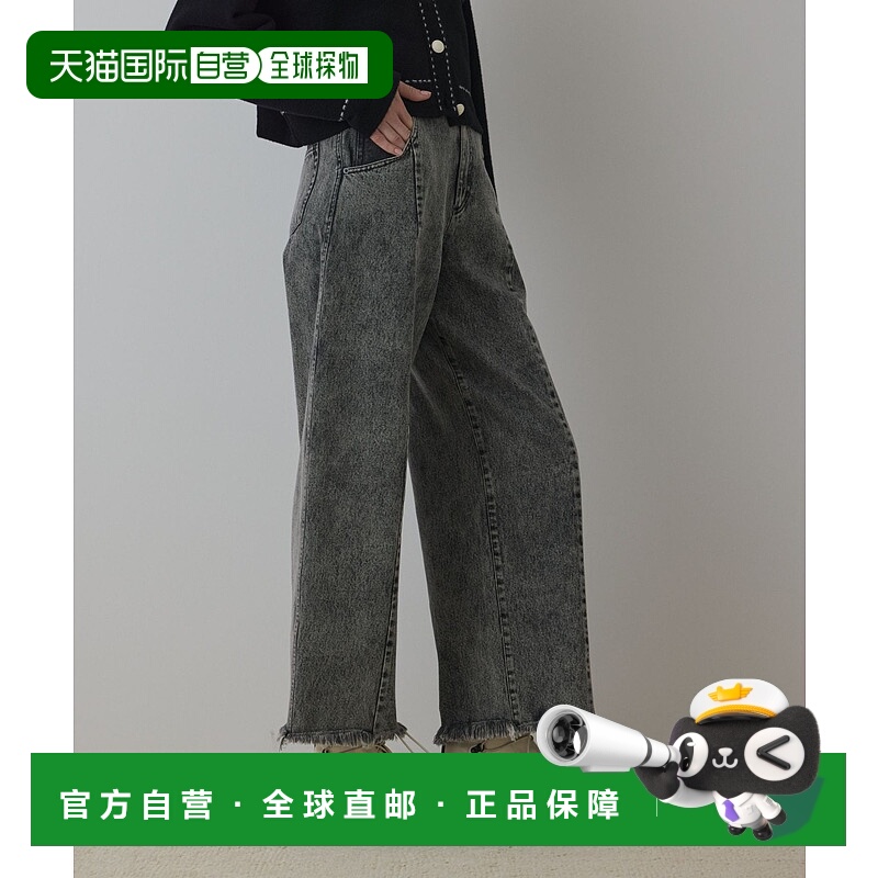 1h可退 日本直邮Diagram女装宽松曲线牛仔裤 后幅扣调节 03254113
