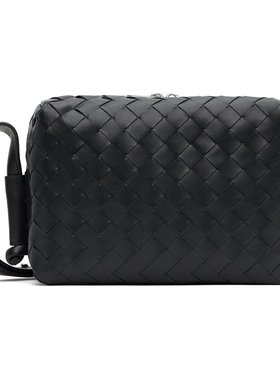 潮奢 Bottega Veneta 葆蝶家 男士 灰色拉链单肩包 755774V2HL1