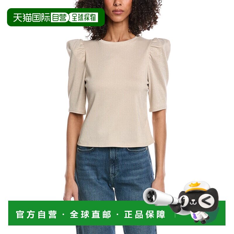 自营Nicole Miller Blouse - Brown 泡泡袖美国直发奥莱
