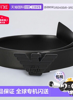 日本直邮EMPORIO ARMANI 男士皮带 Y4S642YQ48K 81386 黑色新款